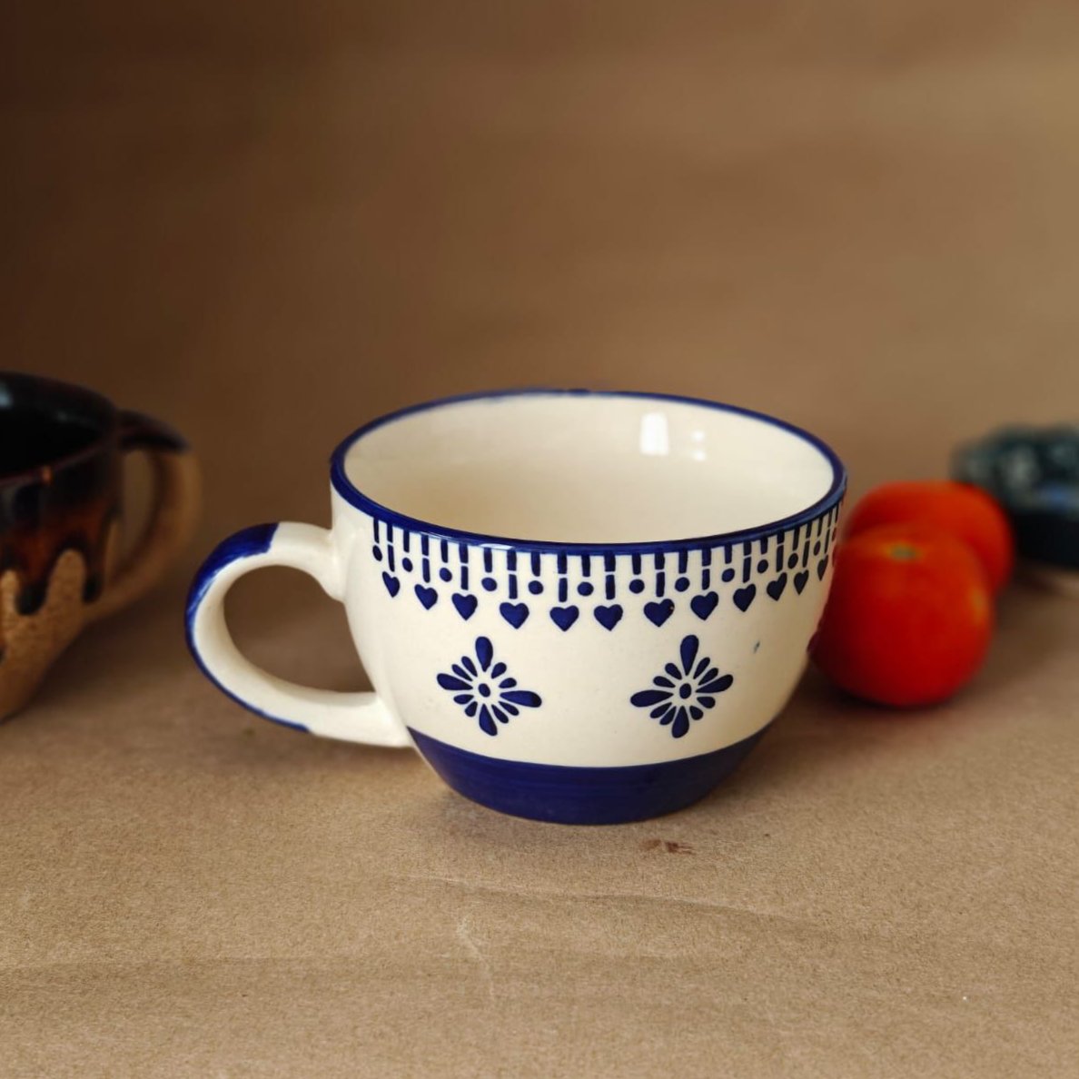 Heart Soup Cup- Blue