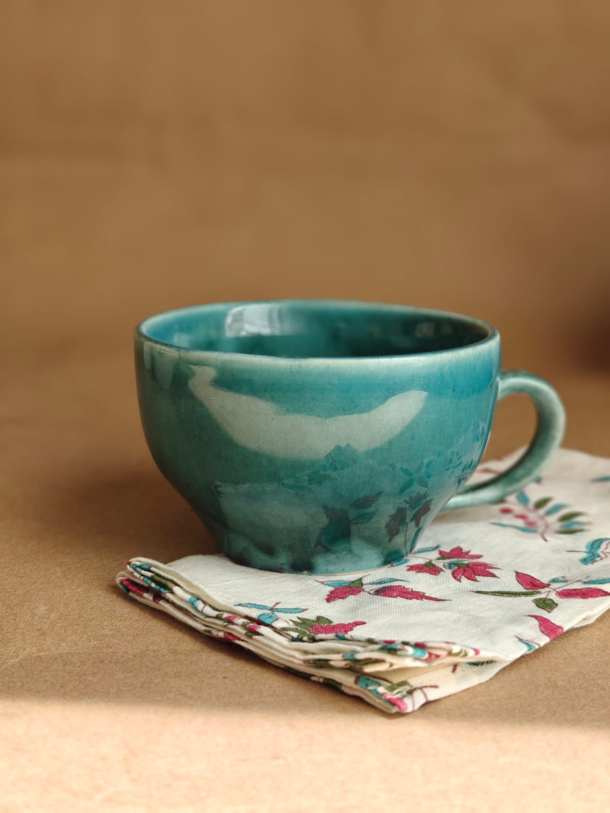 Teal Green Cappuccino Cup