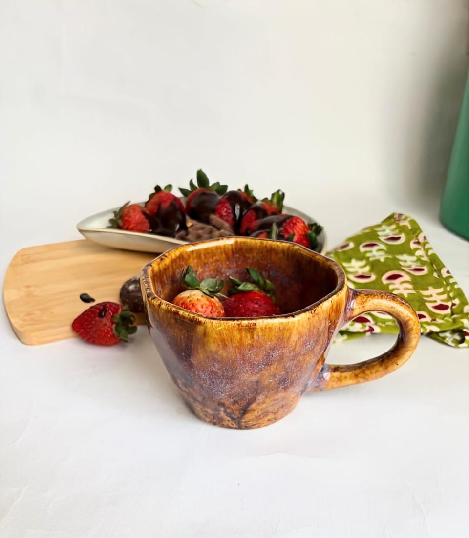 Blue-Brown Hearty Cups