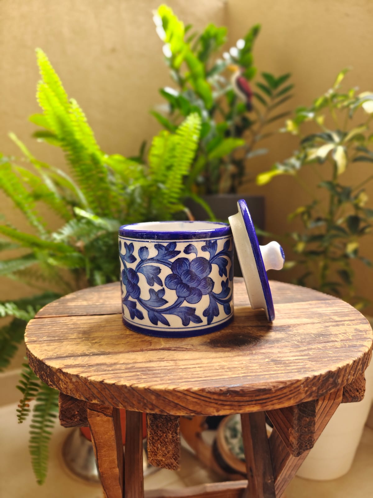 Blue Flower Jaal Jar