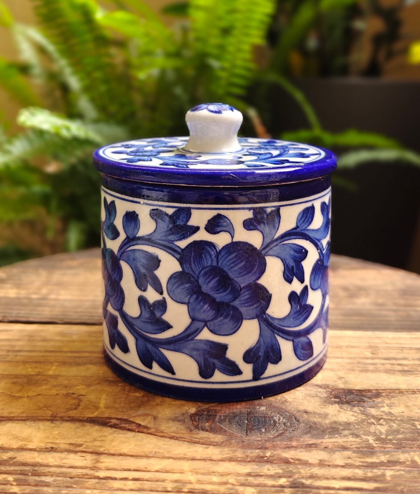 Blue Flower Jaal Jar