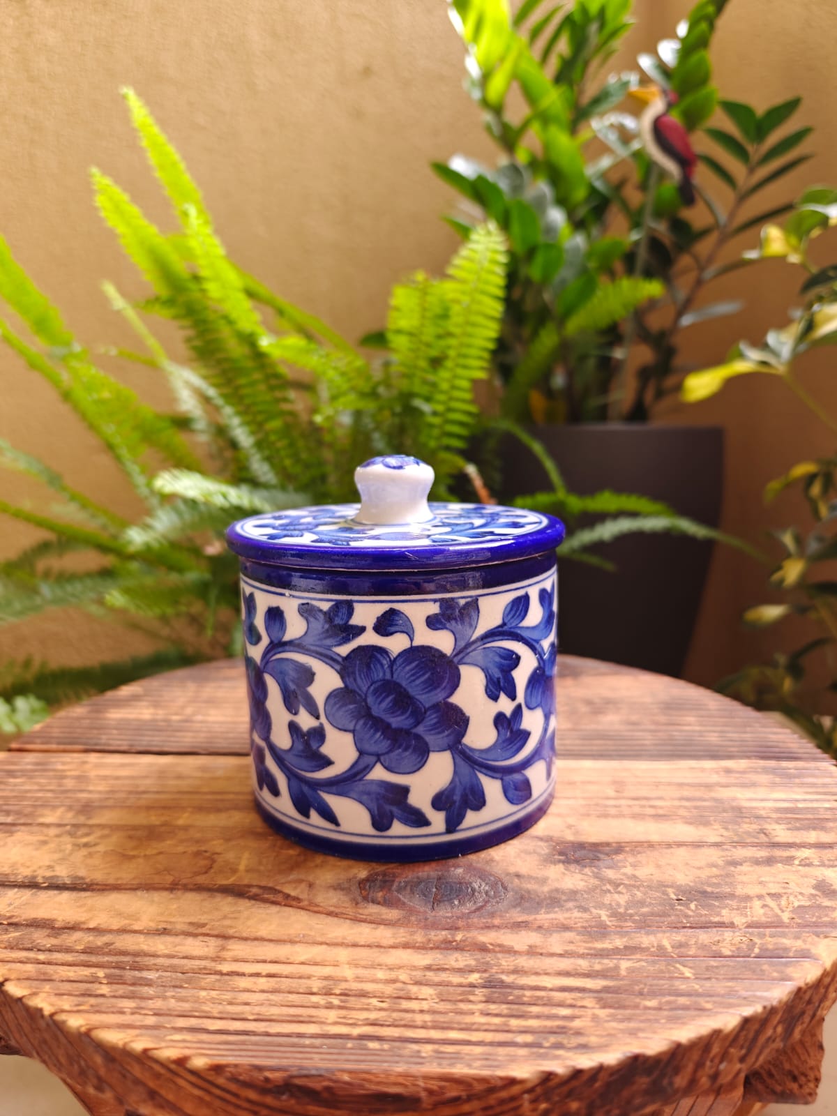 Blue Flower Jaal Jar
