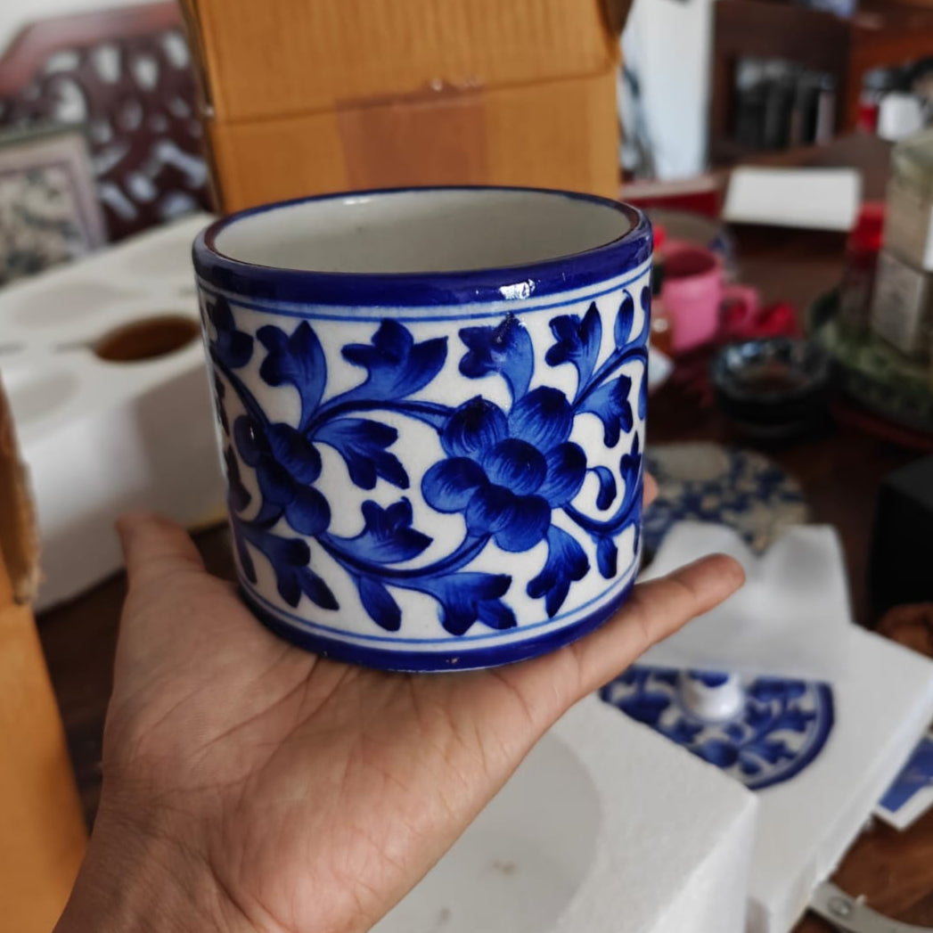 Blue Flower Jaal Jar