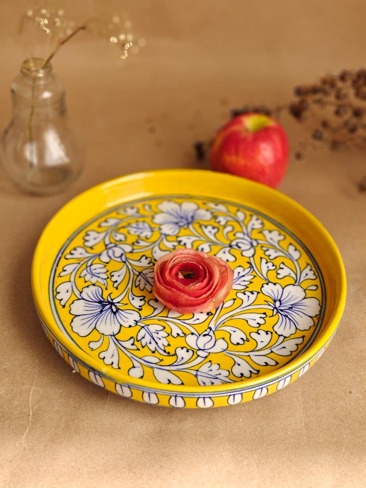Yellow Phool Bel Thali