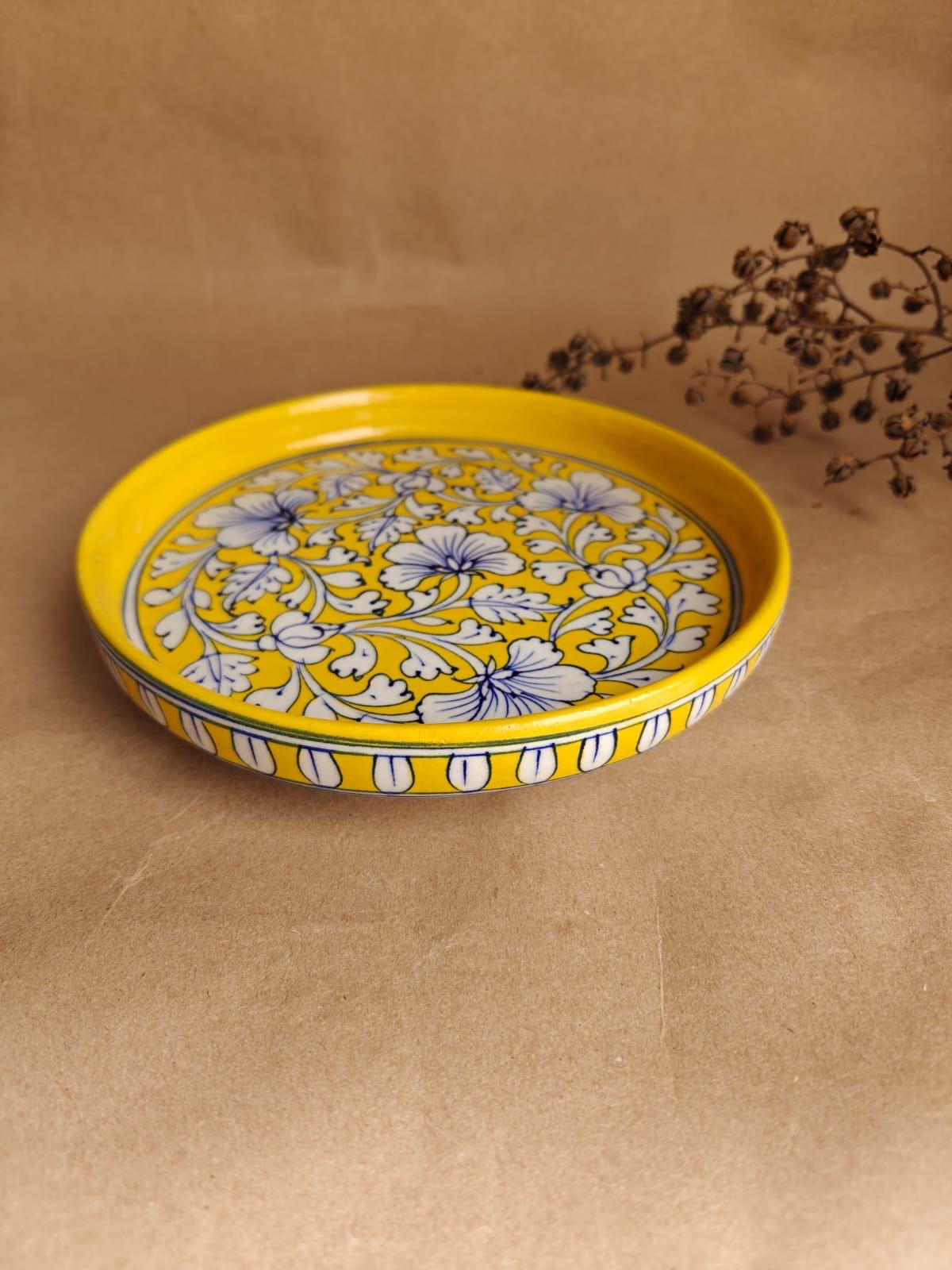 Yellow Phool Bel Thali