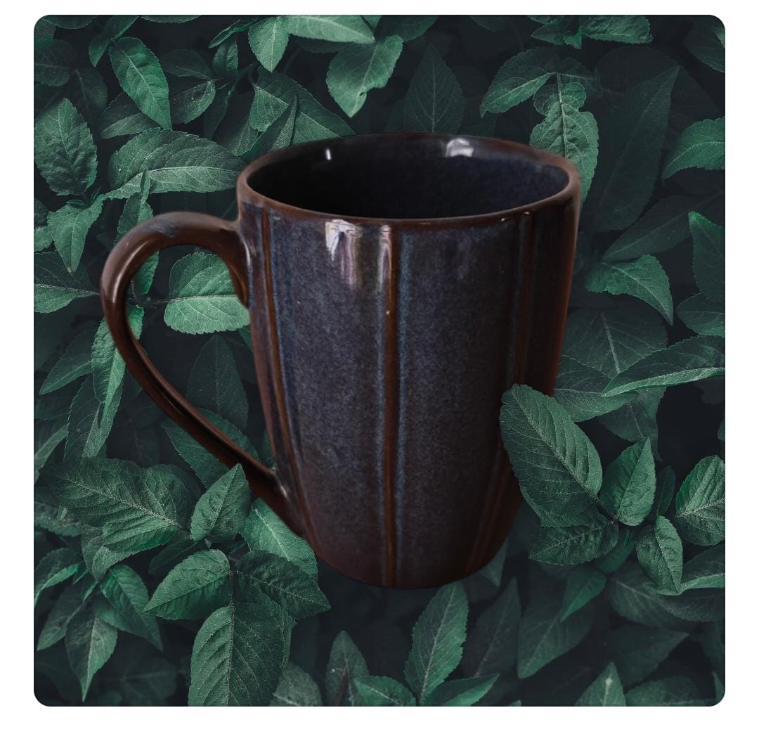Snowy Ribbed Mug