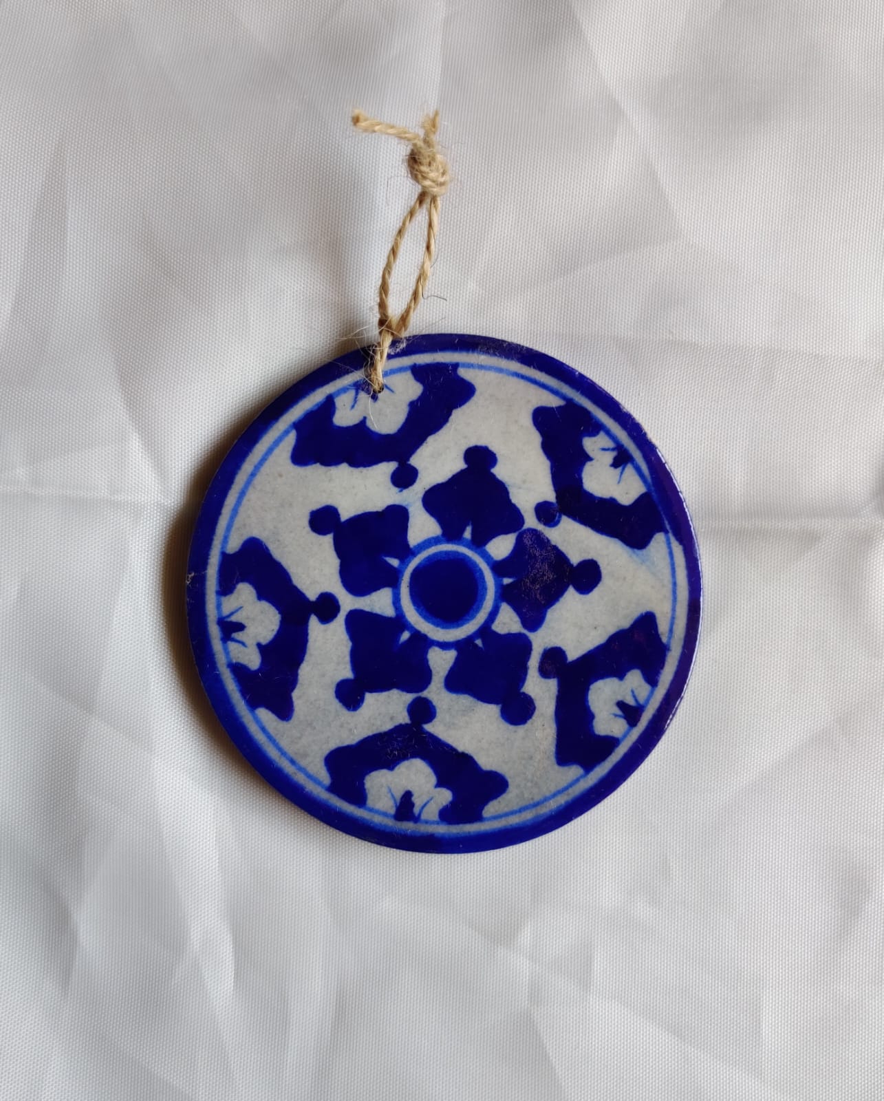 Chokar Exclusives – Set of 2 Blue Pottery Handmade Christmas Ornaments