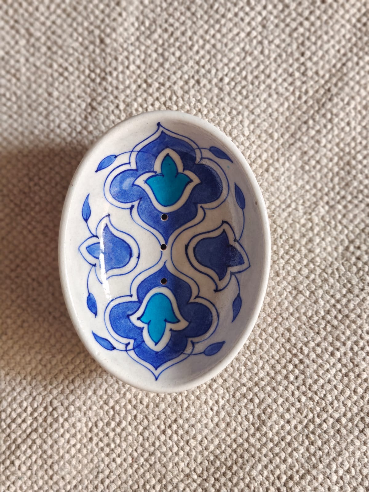 Blue Pottery Soap Dishes