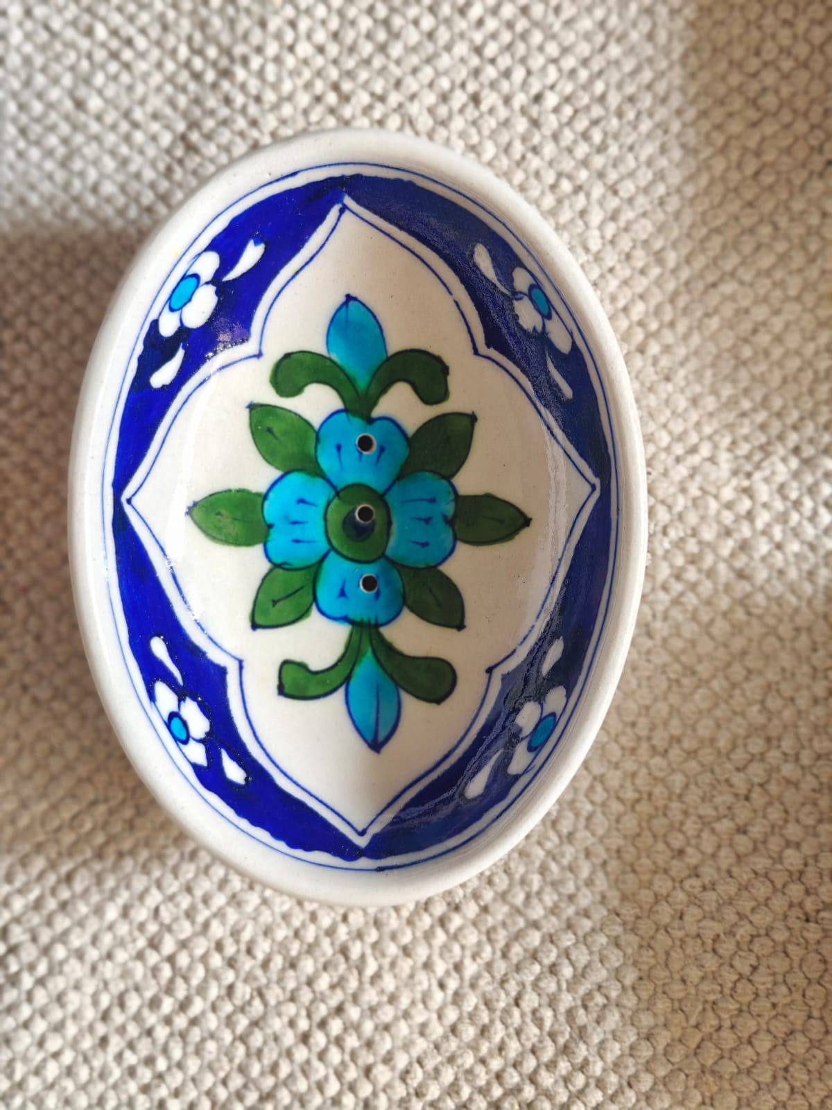 Blue Pottery Soap Dishes