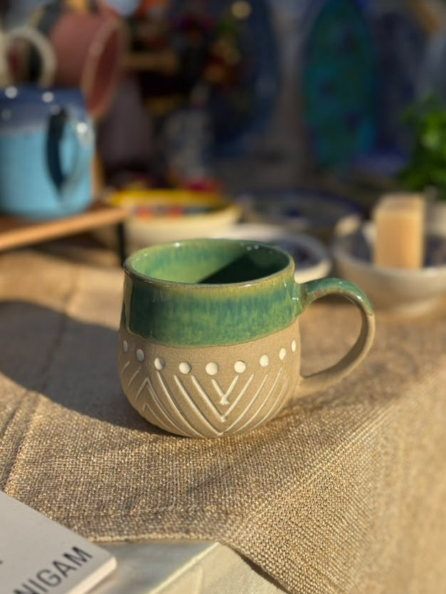 Green Wedge Mug