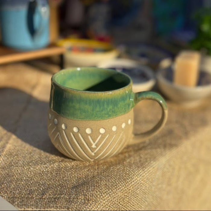 Green Wedge Mug