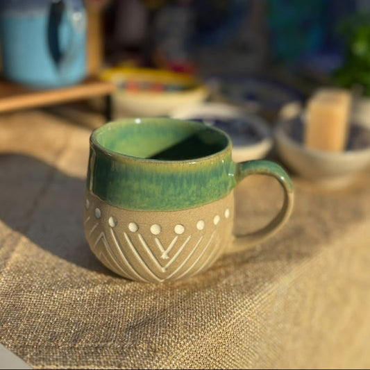 Green Wedge Mug
